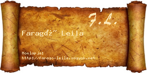 Faragó Leila névjegykártya