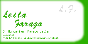 leila farago business card